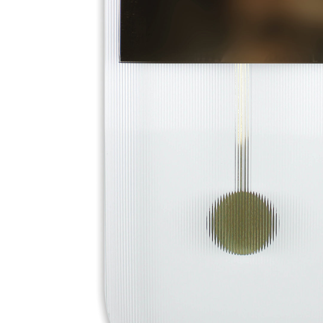 Orologio a Pendolo di Design "Verona" in Vetro Rigatino
